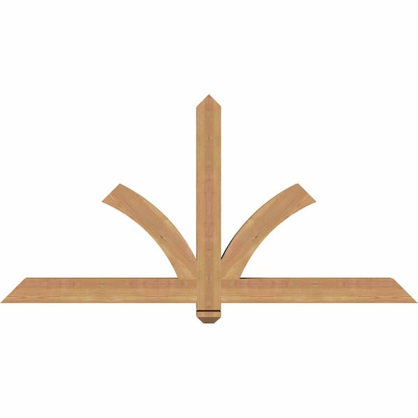 Ekena Millwork Redmond Smooth Timber Gable Bracket, Western Red Cedar, 60"W x 30"H x 3 1/2"D x 3 1/2"F, 12/12 Pitch GBW060X30X0404RED00SWR - main